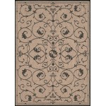 Couristan Recife Veranda Cocoa-Black Square Rug 7'6" x 7'6"