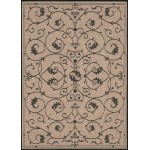 Couristan Recife Veranda Cocoa-Black Square Rug 8'6" x 8'6"