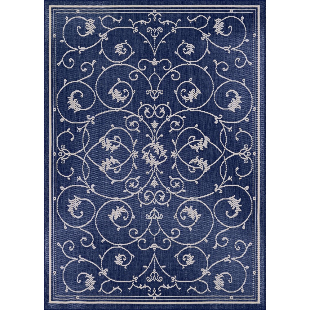 Couristan Recife Veranda Ivory-Indigo Rug 2' x 3'7"