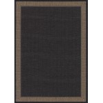 Couristan Recife Wicker Stitch Black-Cocoa Rug 5\'10" x 9\'2"