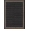 Couristan Recife Wicker Stitch Black-Cocoa Square Rug 8'6" x 8'6"