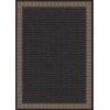 Couristan Recife Wicker Stitch Black-Cocoa Runner Rug 2'3" x 7'10"