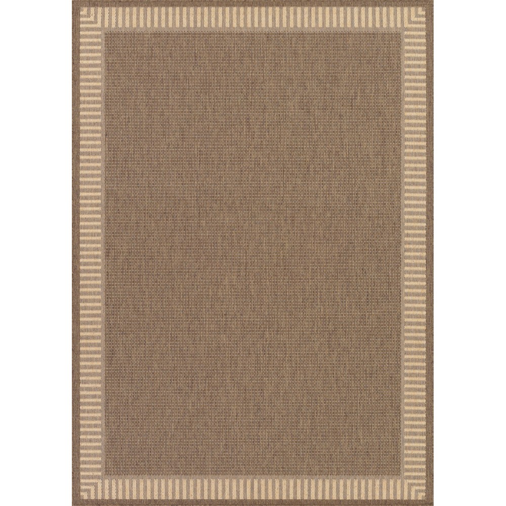 Couristan Recife Wicker Stitch Cocoa-Natural Rug 2' x 3'7"