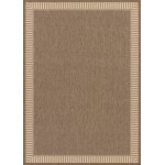 Couristan Recife Wicker Stitch Cocoa-Natural Rug 2' x 3'7"