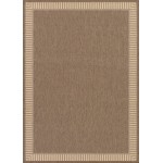 Couristan Recife Wicker Stitch Cocoa-Natural Rug 5'3" x 7'6"