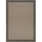 Couristan Recife Wicker Stitch Cocoa-Black Rug 3'9" x 5'5"