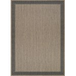 Couristan Recife Wicker Stitch Cocoa-Black Rug 7'6" x 10'9"