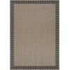 Couristan Recife Wicker Stitch Cocoa-Black Square Rug 8'6" x 8'6"