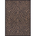 Couristan Recife Zebra Black-Cocoa Rug 2' x 3'7"