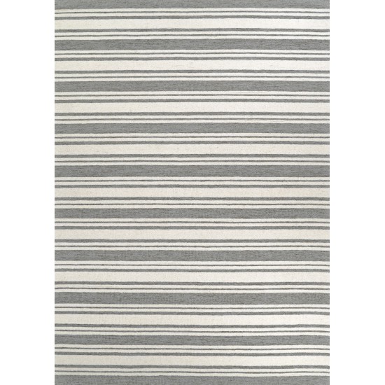 Couristan Scandia Bayadere Grey-Ivory Rug 6' x 9'