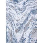 Couristan Serenity Abstract Marble Grey-Opal Runner Rug 2'2" x 7'10"
