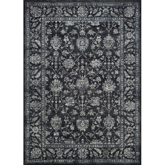 Couristan Sultan Treasures All Over Mashhad Black Rug 2' x 3'7"