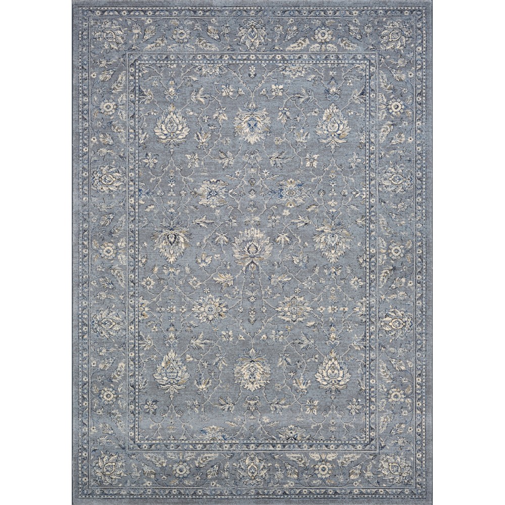 Couristan Sultan Treasures All Over Mashhad Slate Blue Rug 5'3" x 7'6"