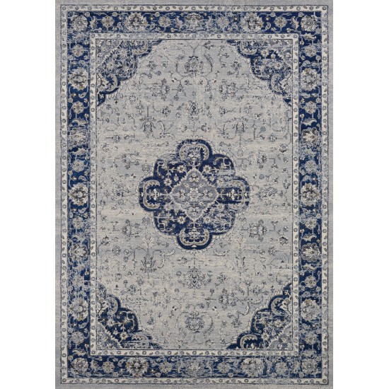 Couristan Sultan Treasures Clover Medallion Indigo Rug 2' x 3'7"