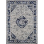 Couristan Sultan Treasures Clover Medallion Indigo Rug 5'3" x 7'6"