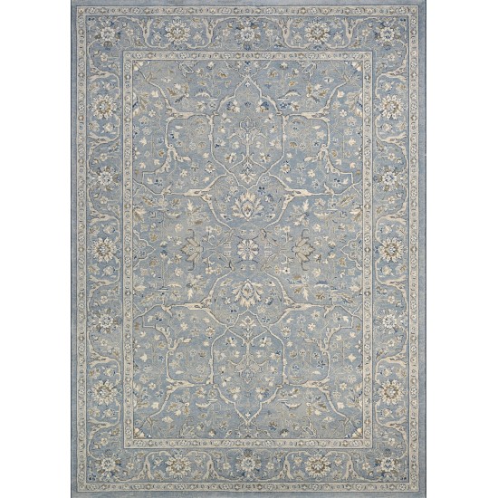 Couristan Sultan Treasures Floral Yazd Slate Blue Rug 3'11" x 5'3"