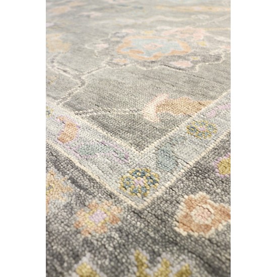 Pasargad Home Oushak Collection Silver Wool Area Rug 11'9" X 15'1"