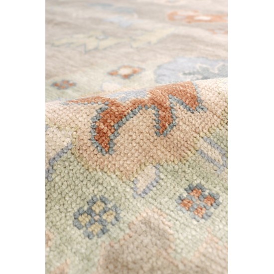 Pasargad Home Oushak Collection Beige Wool Area Rug 11'9" X 14'10"