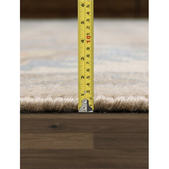 Pasargad Home Oushak Collection Beige Wool Area Rug 11'9" X 14'10"