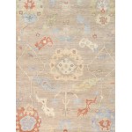 Pasargad Home Oushak Collection Beige Wool Area Rug 9'10" X 14'0"