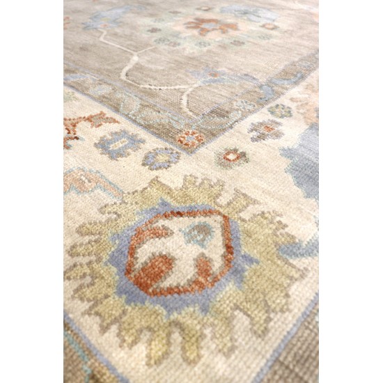 Pasargad Home Oushak Collection Beige Wool Area Rug 9'10" X 14'0"