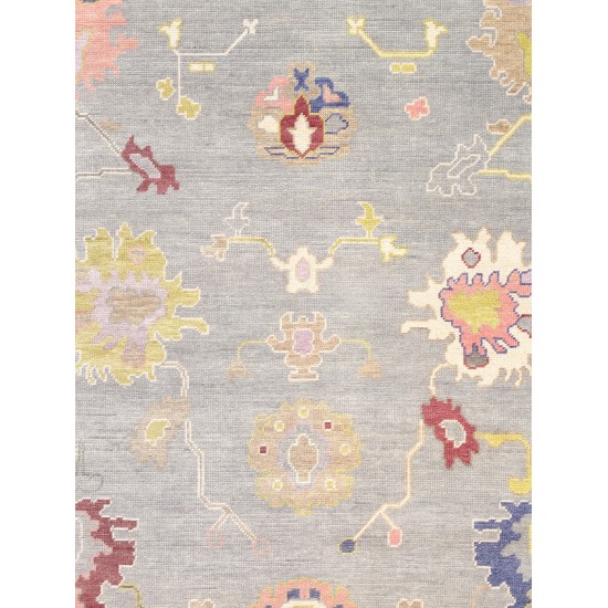 Pasargad Home Oushak Collection Blue Wool Area Rug 8'11" X 12'0"