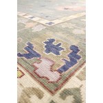 Pasargad Home Oushak Collection Blue Wool Area Rug 8'11" X 12'0"