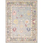 Pasargad Home Oushak Collection Blue Wool Area Rug 3'11" X 6'0"