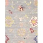 Pasargad Home Oushak Collection Blue Wool Area Rug 3'11" X 6'0"