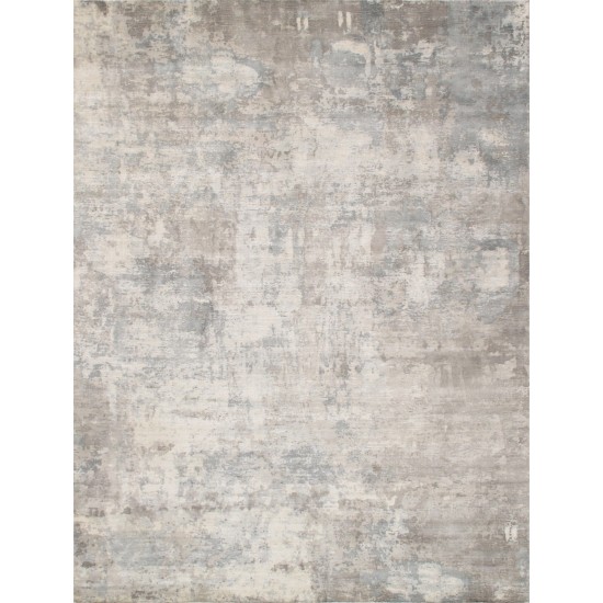 Pasargad Home Beverly Collection Grey/ Multi Bamboo Silk Area Rug 10'0" X 14'0"