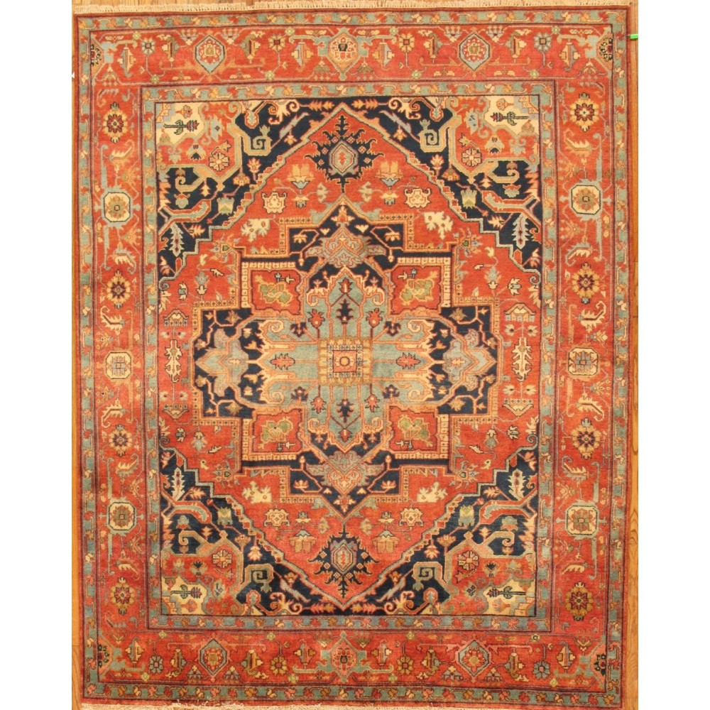 Pasargad Home Serapi Collection Rust Wool Area Rug 5'9" X 9'5"