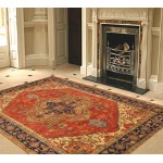 Pasargad Home Serapi Collection Rust Wool Area Rug 6'0" X 9'0"