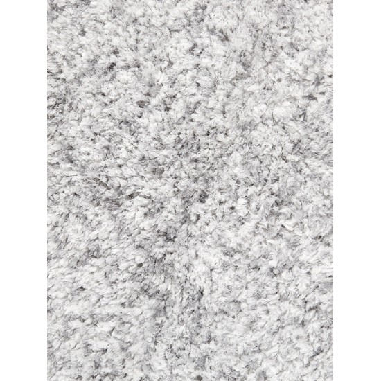 Pasargad Home Paris Shag Collection Silver Poly & Cotton Area Rug 10'0" X 14'0"