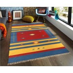 Pasargad Home Anatolian Collection Multi Cotton Area Rug 6'0" X 6'0"