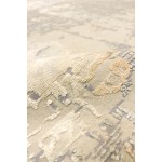 Pasargad Home Modern Collection Beige Silk & Wool Area Rug 12'6" X 15'7"