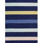 Pasargad Home Hampton Collection Blue Polypropylene Area Rug 4'0" X 6'0"