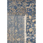 Pasargad Home Transitional Collection Blue Bamboo Silk & Wool Rug 4'1" X 6'2"