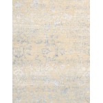 Pasargad Home Transitional Collection Ivory Bamboo Silk & Wool Rug 4'0" X 6'1"