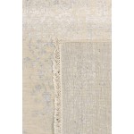 Pasargad Home Transitional Collection Ivory Bamboo Silk & Wool Rug 4'0" X 6'1"