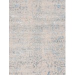 Pasargad Home Transitional Collection Silver Bamboo Silk & Wool Rug 5'11" X 9'0"