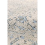 Pasargad Home Transitional Collection Silver Bamboo Silk & Wool Rug 5'11" X 9'0"