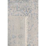 Pasargad Home Transitional Collection Silver Bamboo Silk & Wool Rug 5'11" X 9'0"