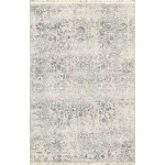 Pasargad Home Transitional Collection Silver Bamboo Silk & Wool Rug 4\'0" X 6\'2"