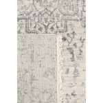 Pasargad Home Transitional Collection Silver Bamboo Silk & Wool Rug 4'0" X 6'2"