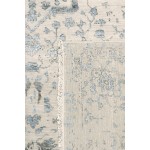 Pasargad Home Transitional Collection Silver Bamboo Silk & Wool Rug 8'5" X 11'8"