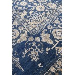 Pasargad Home Transitional Collection Blue Bamboo Silk & Wool Rug 9'0" X 11'10"