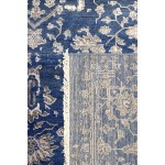 Pasargad Home Transitional Collection Blue Bamboo Silk & Wool Rug 9'0" X 11'10"