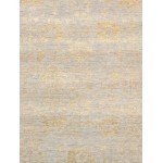 Pasargad Home Transitional Collection Silver Bamboo Silk & Wool Rug 4'0" X 5'9"