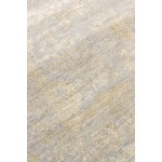 Pasargad Home Transitional Collection Silver Bamboo Silk & Wool Rug 4'0" X 5'9"