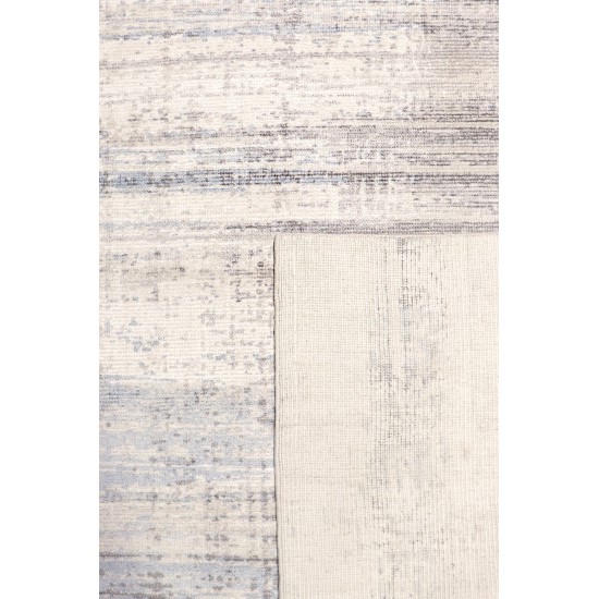 Pasargad Home Modern Collection Silver Bamboo Silk & Wool Area Rug 8'0" X 10'0"